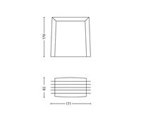 Philips Shades Aplique de Pared Exterior, IP44 Resistente a la Intemperie, Luz Vertical, Duradero, Aluminio, Gris Claro, Bombilla E27 Se Vende Por Separado