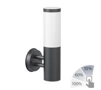 Aplique PORU para exterior acero inoxidable antracita incl. lámpara E27 blanca