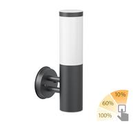 Aplique PORU para exterior acero inoxidable antracita incl. lámpara E27 blanco