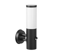 Aplique PORU para exterior acero inoxidable negro redondo detector de movimiento