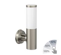 Aplique PORU para exterior acero inoxidable redondo incl. lámpara E27 blanco