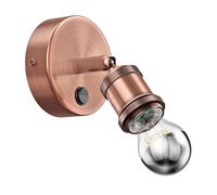 Aplique RETRA interruptor bronce mate redondo + lámpara LED 667lm blanco