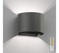 Aplique RUNEL para exterior antracita IP65 Up & Downlight + lámpara LED
