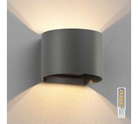 Aplique RUNEL para exterior antracita IP65 Up & Downlight + lámpara LED