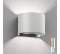 Aplique RUNEL para exterior blanco IP65 Up & Downlight + lámpara LED 596lm