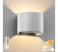 Aplique RUNEL para exterior blanco IP65 Up & Downlight + lámpara LED max.