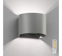 Aplique RUNEL para exterior gris IP65 Up & Downlight + lámpara LED 596lm