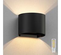 Aplique RUNEL para exterior negro IP65 Up & Downlight + lámpara LED 501lm