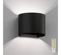 Aplique RUNEL para exterior negro IP65 Up & Downlight + lámpara LED 596lm