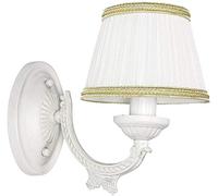 Aplique SOFIA interior elegante tejido metálico clásico shabby blanco salón dormitorio A: 35 E14 hasta 40W aplique