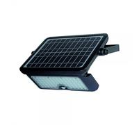 Aplique solar 10w 1150lm recargable. sensor presencia (2-8m) color negro 27,5x19,6cm edm