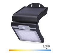 APLIQUE SOLAR 2W 220Lm 6.500K CON SENSOR COLOR NEGRO EDM