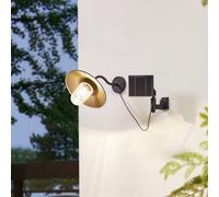 Aplique solar LED Lindby Virane, negro, aluminio