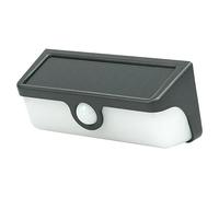 Aplique solar para exterior Andros (L x An x Al: 16,8 x 7,5 x 6,1 cm, Negro, IP54, 600 lm)