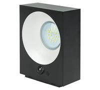 Aplique solar para exterior Onix (L x An x Al: 12,1 x 15,2 x 5 cm, Negro, 1.000 lm)