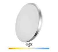 Aplique super led de superficie 12w 1160lm 4000k Ø26x5,8cm marco crom