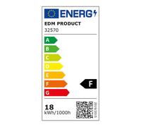 aplique super led de superficie 18w 1820lm 6500k ø33x5cm marco cromado edm