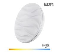 Aplique super led de superficie 18w 1820lm 6500k Ø33x6,8cm modelo des