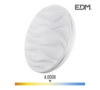Aplique super led de superficie 24w 2490lm 4000k Ø38x7cm modelo deser