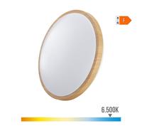 EDM Aplique Superficie Circular led 18w 1820lm 6400k ø33x7,3cm Efecto Madera
