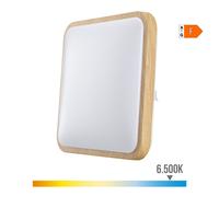 APLIQUE SUPERFICIE CUADRADO LED 18W 1820lm 6400K 33x33x7cm EFECTO MADERA EDM