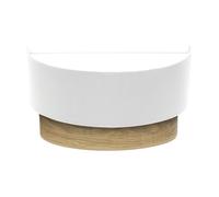 Aplique tania 1xe27 blanco/madera clara 15x30x16 cm