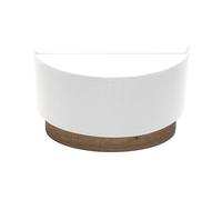 Aplique tatiana fabrilamp blanco y madera oscura con 1xe27, pantalla t