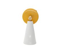 Aplique vintage pequeño de colores POP Mostaza Blanco