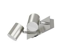 Aplique WAIKA de dos luces con interruptor cromo mate incl. lámparas LED GU10