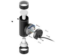 Aplique WEDO para exterior acero inoxidable negro IP44 Up & Downlight + 2