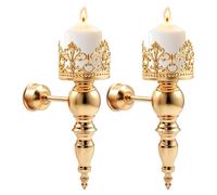 Apliques de pared, 2 unidades, para montaje en pared, candelabros para velas