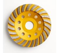 APLUS, disco de pulido turbo de diamante, 125mm x 22,23mm, para pulir hormigón, piedra, granito, mortero, adhesivo para baldosas. Ofrece un pulido preciso y con bajas vibraciones. Tamaño: 125mm, tipo