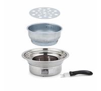 APLVFFZH Asador Metal y Acero Inoxidable Portátil Pequeño Carbón para 3-5, para Libre - para Excursiones, Cuerpo del horno, Pequeño (34.2 * 11cm)