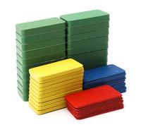 APOMOONS 50 Piezas 60x40 MM Espaciadores Universales Calzos de Plástico Placas Niveladoras de Plástico Bloques Espaciadores Cuñas Calzos Tamaño 10MM 20 Piezas 3MM 5MM 1,5MM 10 PCS Cada Uno