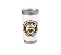 Apoya a tu distribuidor de café local Dueño de café Barista Divertido Vaso térmico de acero inoxidable de doble pared