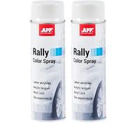 APP Rally Color Spray - Pintura Acrilica Blanca en Aerosol | Barniz Spray Blanco Brillante | Pintura Blanca para Madera, Metal, Plástico, Coche | Barniz Acrilico en Aerosol | Blanco Brillante | 500 ml