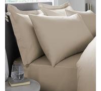 Appletree - Juego de 2 Fundas de Almohada Naturales, Estilo de Almohada Oxford, Fundas de Almohada Naturales (48 x 76 cm), 100% algodón Suave y Lujoso, 2 Piezas, sábana Bajera a Juego Disponible