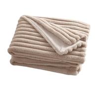 Appletree Manta de Piel sintética Natural (180 x 130 cm), Manta Suave para sofá, Manta de Piel, cojín a Juego Disponible