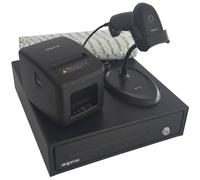 Approx appPOSPACK3380USB Kit TPV con Cajón Portamonedas, Impresora Térmica, Lector 1D y Rollos