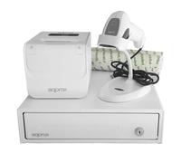 Approx Kit TPV APPCASH33WH – cajón, lector LS11ASWH, impresora POS80AMUSEWH y papel CYT8060BPA – blanco