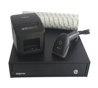 Approx Kit TPV con Cajón Portamonedas appCASH33, Impresora appPOS80AM-USB y Lector appLS22