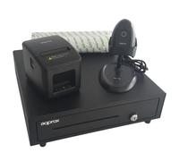 Approx Kit TPV con Cajón Portamonedas, Impresora Térmica y Lector de Códigos