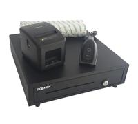 Approx Kit TPV con Cajón Portamonedas, Lector 2D e Impresora Térmica