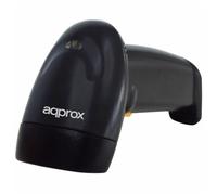 Approx - Lector codigo de Barras appls00+ - Laser Visible 650mm - Indicadores led y zumbador - Disparo Manual o automatico - USB - peana - Negro