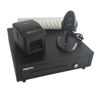 Approx Kit TPV con Cajón Portamonedas, Impresora Térmica y Lector de Códigos