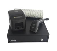 Approx - Kit TPV APPPOSPACK3380USB con cajón portamonedas Appcash33 negro, lector Appls22 y impresora térmica Apppos80Am-Usb para comercios y cafeterías Black