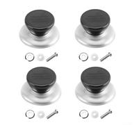 Aprilsunnyzone 4 manijas intercambiables de la tapa de la olla para las cubiertas de los utensilios de cocina del acero inoxidable de la lavadora del acero inoxidable resistentes al calor de plástico