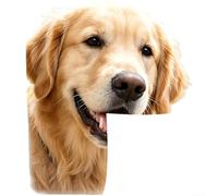 Aprilsunnyzone Adhesivo estático Golden Retriever para puertas de cristal, espejos y paneles acrílicos, etiqueta adhesiva electrostática de PVC para ventana