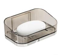 Aprilsunnyzone Jabonera magnética integrada con drenaje para montaje en pared con bandeja de agua extraíble para apoyar el uso diario de jabón en áreas de baño y cocina (plata)