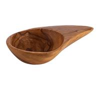 APS 1025 - Juego de 2 cuencos de madera de olivo (12,50 cm x 8 cm x 2,50 cm) (cada pieza es única. El color y las vetas pueden variar)
